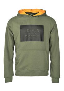 Kapuzensweatshirt Top Gun "Hoodie TG20213015", Herren, Gr. S, gr&uuml;n (olive), Obermaterial: 100% Baumwolle CO., Pullover Kapuzensweatshirt