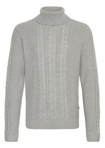 Rollkragenpullover Blend "Rollkragenpullover BHBASIM", Herren, Gr. XL, grau (stone mix), Obermaterial: 50% Baumwolle CO. 47% Polyacryl PAN. 3% Nylon NY., Pullover Rollkragenpullover