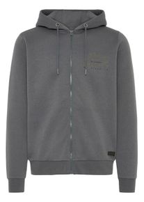 Kapuzensweatjacke Blend "Kapuzenfleecejacke BHSunic", Herren, Gr. L, grau (iron gate), Obermaterial: 80% Polyester PES. 20% Baumwolle CO., Sweatjacken Kapuzensweatjacke