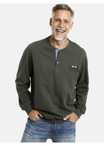 Sweatshirt Jan Vanderstorm "Sweatshirt VILJAR", Herren, Gr. XL, gr&uuml;n (oliv), Obermaterial: 100% Baumwolle CO., Shirts Sweatshirt