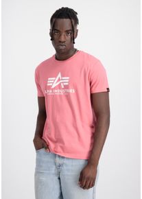 T-Shirt Alpha Industries "Basic T-Shirt BL", Damen, Gr. S, rot (coral rot), Obermaterial: 100% Baumwolle, Shirts T-Shirt