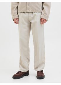 Jack & Jones Schlupfchinohose JACK & JONES "JPSTKARL SKYE JOGGER SN", Herren, Gr. S, N-Gr, beige (silber lining), Web, Obermaterial: 64% Lyocell, 30% Viskose, 6% Nylon, unifarben, loose fit kn&ouml;chellang, Hosen Schlupfchinohose