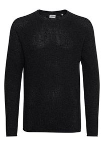 !Solid Strickfleece-Pullover SOLID "Strickpullover SDKotchap", Herren, Gr. XXL, schwarz (true schwarz), Obermaterial: 100% Baumwolle CO recyc.., Pullover Strickfleece-Pullover