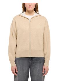 Cardigan Mustang "Damen Style Santa Fe", Damen, Gr. S, beige, Strick, 47% Viskose, 19% Polyacryl, 13% Polyester, 12% Polyamid, 9% Wolle, relaxed fit, Strickjacken Cardigan