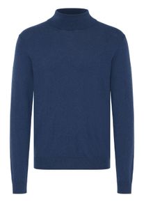 Rollkragenpullover Casual Friday "Rollkragenpullover CFEDIN", Herren, Gr. XXL, blau (medieval blau melange), Obermaterial: 95% Baumwolle CO. 5% Kaschmir WS., Pullover Rollkragenpullover
