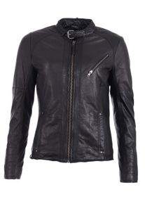 Bikerjacke JCC "Lederjacke 15.07.2002", Damen, Gr. XS, schwarz, Obermaterial: 100% Lammnappaleder LANA. Futter: 100% Baumwolle CO., Jacken Bikerjacke