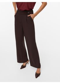 V&eacute;ro Moda Anzughose VERO MODA "VMSTAR PANTS JRS GA NOOS", Damen, Gr. M (38), L&auml;nge 32, braun (chocolate torte), Jersey, Obermaterial: 95% Polyester, 5% Elasthan, unifarben, loose fit normal, Hosen Anzughose