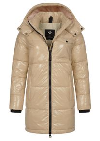 Wintermantel Ragwear "Wintermantel Roobie Long", Damen, Gr. M, braun (taupe), Obermaterial: 100% Nylon NY. Obermaterial: Futter: 100% Polyester PES. 100% Polyester PES., M&auml;ntel Wintermantel