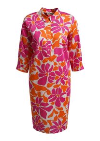 Smith & Soul Hemdblusenkleid SMITH & SOUL, Damen, Gr. M, N-Gr, hot orange print, Web, Obermaterial: 100% Baumwolle, gemustert, regular fit knieumspielend, 1-Knopf-Manschette, Kleider Hemdblusenkleid, mit floralem Allover-Print