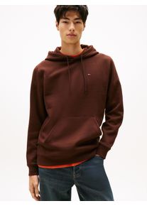 Hoodie Tommy Jeans "TJM REGULAR FLAG", Herren, Gr. S, braun (rich braun), Sweatware, Obermaterial: 80% Baumwolle, 20% Polyester, regular fit, breiter Bund, Sweatshirts Hoodie, mit bestickten Markenlogo auf Brusth&ouml;he