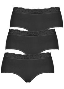 H&uuml;ftslip Nina von C. "3er Pack Damen H&uuml;ftslip Slipboutique", Damen, Gr. 40, schwarz, Obermaterial: 93% Baumwolle CO. 7% Elasthan EL., Unterhosen H&uuml;ftslip