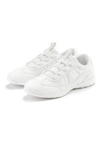 Sneaker Lascana "Freizeitschuh, Halbschuh, Turnschuhe, Slip-On-Sneaker", Damen, Gr. 39, wei&szlig;, Obermaterial: 50% Lederimitat, 50% Textilmaterial. Decksohle: 100% Textilmaterial. Futter: 100% Textilmaterial. Laufsohle: 100% Synthetik, unifarben, Basic, Schuhe Sneaker, zum Reinschl&uuml;pfen mit elastischen Schn&uuml;rb&auml;ndern VEGAN