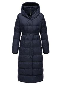 Steppmantel Ragwear "Steppmantel Niara Long", Damen, Gr. XL, blau (navy), Obermaterial: 100% Nylon NY. Obermaterial: Futter: 100% Polyester PES. 100% Polyester PES., M&auml;ntel Steppmantel