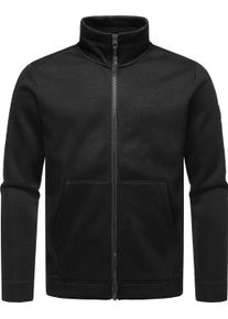 Sweatjacke Ragwear "Sweatjacke Fabbian Collar", Herren, Gr. XXL, schwarz, Obermaterial: 100% Polyester PES. Futter: 100% Polyester PES., Sweatjacken Sweatjacke