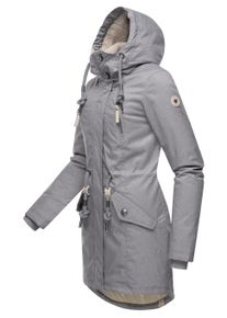 Wintermantel Ragwear "Wintermantel Elsie Melange", Damen, Gr. 3XL, grau, Obermaterial: 100% Polyester PES. Obermaterial: Futter: 100% Polyester PES. 100% Polyester PES., M&auml;ntel Wintermantel
