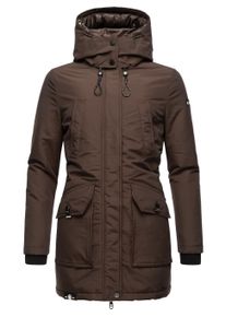 Winterjacke Navahoo "Winterjacke Blizzardstorm", Damen, Gr. XS, braun (schwarz choco), Obermaterial: 70% Baumwolle CO. 30% Nylon NY. Obermaterial: Futter: 100% Polyester PES. 100% Polyester PES., Jacken Winterjacke