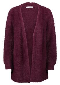 BETTY & CO Cardigan BETTY & CO "Strick-Cardigan ohne Verschluss", Damen, Gr. 40, lila (schwarz aubergine), Obermaterial: 71% Polyamid PA. 29% Polyester PES., Strickjacken Cardigan