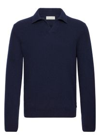 Longsleeve Casual Friday "Strickpullover CFKARL LAMBSWOOL", Herren, Gr. L, blau (navy blazer), Obermaterial: 80% Wolle mw. 20% Polyamid PA., Pullover Longsleeve