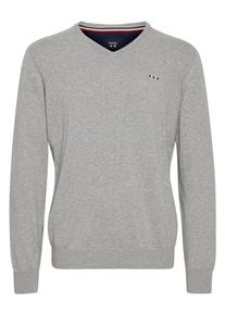 Strickfleece-Pullover FQ1924 "Strickpullover FQFynjard", Herren, Gr. 3XL, grau (stone mix), Obermaterial: 100% Baumwolle CO., Pullover Strickfleece-Pullover