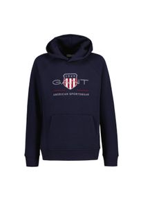 Sweatshirt Gant "Sweatshirt Archive Shield Hoodie", M&auml;dchen, Gr. 134-140, blau, Obermaterial: 78% Baumwolle CO. 22% Polyester PES., Sweatshirts Sweatshirt