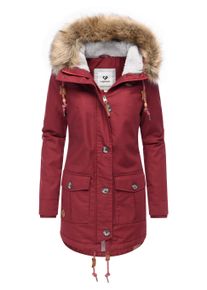 Winterjacke Ragwear "Wintermantel Jane YOUMODO", Damen, Gr. XXL, rot (wine rot), Obermaterial: 65% Polyester PES. 35% Baumwolle CO. Obermaterial: Futter: 100% Polyester PES. 100% Polyester PES., Jacken Winterjacke