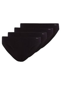 Slip Skiny "Slip 4er Pack", Herren, Gr. S, schwarz, Obermaterial: 95% Baumwolle CO. 5% Elasthan EL., Unterhosen Slip