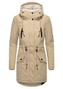 Wintermantel Ragwear "Wintermantel Elsien", Damen, Gr. XXL, braun (taupe), Obermaterial: 100% Polyester PES. Obermaterial: Futter: 100% Polyester PES. 100% Polyester PES., M&auml;ntel Wintermantel