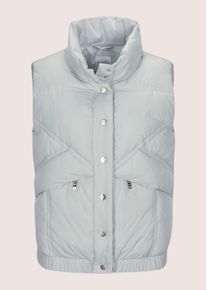 Madeleine Mode Kurzweste MADELEINE "Steppweste Leicht wattierte Damenweste", Damen, Gr. 42, grau (silbergrau), Obermaterial: 60% Polyester PES. 40% Polyamid PA., Modern, Westen Kurzweste