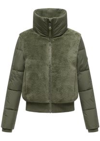 Pl&uuml;schjacke Navahoo "Fleecejacke Teddyzone 14", Damen, Gr. XXL, gr&uuml;n (olive leaf), Obermaterial: 100% Polyester PES. Obermaterial: 100% Polyester PES. Futter: 100% Polyester PES. 100% Polyester PES., Jacken Pl&uuml;schjacke