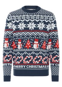 !Solid Strickfleece-Pullover SOLID "Strickpullover SDPAJA", Herren, Gr. XL, blau (insignia blau), Obermaterial: 100% Polyacryl PAN., Pullover Strickfleece-Pullover