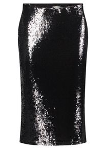 Midirock Vera Mont "Pailletten-Rock mit elastischem Bund", Damen, Gr. 36, schwarz, Einsatz: 95% Polyester PES. 5% Elasthan EL., R&ouml;cke Midirock