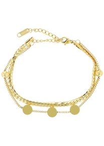 Adelia&acute;s Armband ADELIA&acute;S "Damen Armband aus Edelstahl 18+3 cm" Gr. 21, gold, Armb&auml;nder, Damen, Edelstahl, Armband