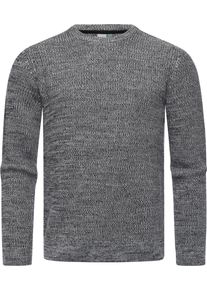 Sweater Ragwear "Strickpullover Aralt", Herren, Gr. XXL, schwarz (schwarz25), Obermaterial: 60% Baumwolle CO. 40% Polyacryl PAN. Futter: 60% Baumwolle CO. 40% Polyacryl PAN., gerade, Rundhals, ohne B&uuml;ndchen, Sweatshirts Sweater, stylischer Herren Sweatpullover mit Rippb&uuml;ndchen