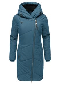 Wintermantel Ragwear "Wintermantel Gordon Long", Damen, Gr. XXL, blau (stone blau25), Obermaterial: 74% Baumwolle CO. 26% Nylon NY. Obermaterial: Futter: 100% Polyester PES. 100% Polyester PES., M&auml;ntel Wintermantel