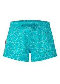 Badeshorts Trollkids "GIRLS HAUKLAND SHORTS", M&auml;dchen, Gr. 152, N-Gr, lagoon blau, schwarz turquoise, Obermaterial: 100% Polyester, Badehosen Badeshorts, mit Lichtschutzfaktor 50+, schnelltrocknendes Material