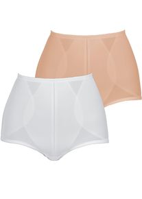Miederhose SuSa "2er Pack Miederhose Classics", Damen, Gr. 95, bunt (beige wei&szlig;), Obermaterial: 80% Polyamid PA. 20% Elasthan EL., Unterhosen Miederhose