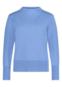 Strickpullover Betty Barclay "Strickpullover mit Stehkragen", Damen, Gr. 40, blau (azurine), Obermaterial: 55% Viskose CV. 30% Polyester PES. 15% Polyamid PA., Pullover Strickpullover