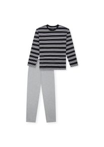 Schlafanzug Schiesser "Pyjama Teens Nightwear", Jungen, Gr. 176, schwarz (schwarz, grau), Obermaterial: 100% Baumwolle CO., Homewear-Sets Schlafanzug