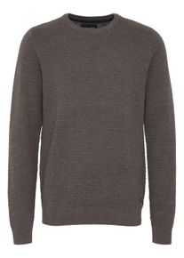 Strickfleece-Pullover Blend "Strickpullover BHZap", Herren, Gr. XXL, grau (pewter mix), Obermaterial: 100% Baumwolle CO., Pullover Strickfleece-Pullover