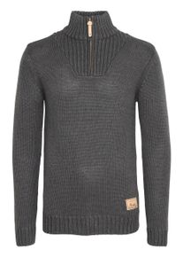 !Solid Troyer SOLID "Troyer SDPetro", Herren, Gr. M, grau (dar grau m), Obermaterial: 50% Baumwolle CO. 50% Polyacryl PAN., Pullover Troyer