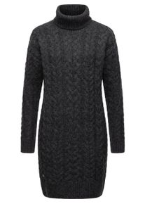 Strickkleid Ragwear "Strickkleid Janna", Damen, Gr. L, N-Gr, grau (dunkelgrau), Obermaterial: 64% Polyester PES. 36% Polyacryl PAN., Kleider Strickkleid