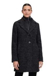 Wintermantel Gil Bret, Damen, Gr. 46, schwarz (schwarz, grau), Web, Obermaterial: 32% Baumwolle, 27% Polyester, 18% Wolle, 18% Polyacryl, 5% sonstige Fasern, unifarben, regular fit kniefrei, Rundhals, M&auml;ntel Wintermantel, mit Wolle