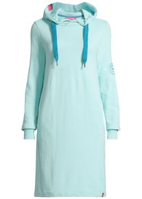Midikleid SALZHAUT "Knielanges Kleid (Midi) M&Ouml;&Ouml;V", Damen, Gr. S, EURO, blau (aqua), Obermaterial: 65% Baumwolle CO. 35% Polyester PES., Kleider Midikleid