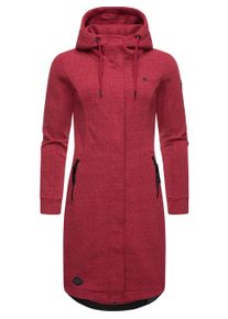 Kapuzensweatjacke Ragwear "Kurzmantel Letti Long", Damen, Gr. M, pink (raspberry), Obermaterial: 54% Polyester PES. 41% Baumwolle CO. 5% Viskose CV., Sweatjacken Kapuzensweatjacke
