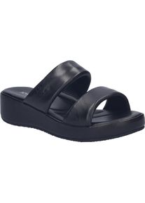 Slipper Josef Seibel "Eve 05, black-black", Damen, Gr. 37, schwarz (schwarz, schwarz), Obermaterial: 100% Rindsleder Leather cow., Schuhe Slipper