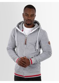 Sweatjacke Alessandro Salvarini "Alessandro Salvarini Herren Hoodie AS310", Herren, Gr. M, grau (hellgrau), Obermaterial: 65% Baumwolle CO. 35% Polyester PES., Sweatjacken Sweatjacke