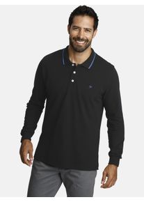 Langarm-Poloshirt Jan Vanderstorm "Langarm-Poloshirt ELLIS", Herren, Gr. XL, schwarz, Obermaterial: 100% Baumwolle CO., Shirts Langarm-Poloshirt