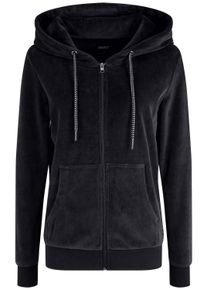 Kapuzensweatjacke oxmo "Kapuzensweatjacke OXVicky", Damen, Gr. S, blau (insignia b), Obermaterial: 80% Baumwolle CO. 20% Polyester PES., Sweatjacken Kapuzensweatjacke