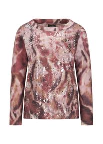 Print-Shirt GOLDNER "Kurzgr&ouml;&szlig;e Langarm Printshirt, U-Boot-Ausschnitt", Damen, Gr. 22, bunt (bunt, gemustert), Obermaterial: 60% Polyester PES. 35% Baumwolle CO. 5% Elasthan EL., Shirts Print-Shirt, U-Boot-Ausschnitt