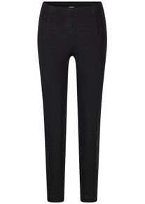 Chinohose GOLDNER "Bengalinhose LOUISA in Denim-Optik", Damen, Gr. 46, N-Gr, schwarz, Obermaterial: 78% Baumwolle CO. 18% Polyester PES. 4% Elasthan EL., Hosen Chinohose